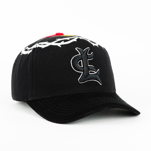 [CRIM02] Gorra Crime Life SCRED FLAME BLACK | Snapback Visera Curva