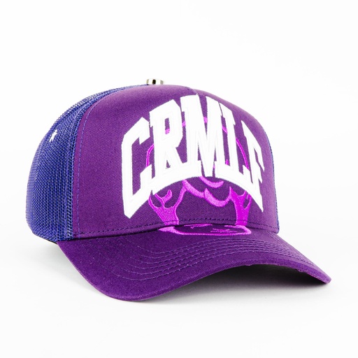 [CRIM12] Gorra Crime Life ICON STARS MESH PURPLE | Snapback Visera Curva