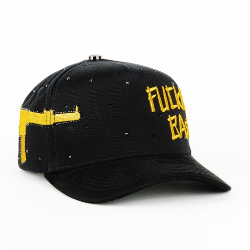 [FUC02] Gorra Fucken Bastard BLK/YEL | Snapback Visera Curva