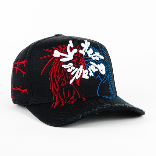 [003570] Gorra JC Hats PARADISE XY BLACK | Snapback Visera Semicurva