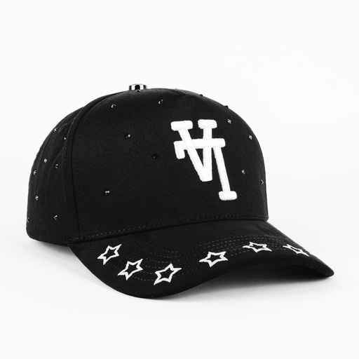 [41154154] Gorra Wangel Caps LA STARS BLACK | Snapback Visera Semicurva