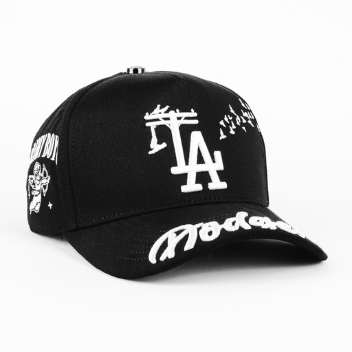 [62743274] Gorra Wangel Caps WEST LA BLACK | Snapback Visera Semicurva