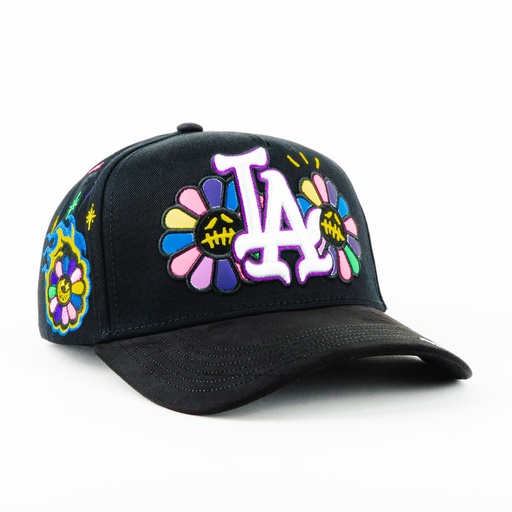 [HIDDEN04] Gorra Hidden Hats LA MURA FLVWER BLACK | Snapback Visera Curva