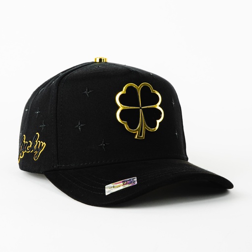 [GORCAP45174] Gorra Caps Fans TREBOL GOLD BLACK | Snapback Visera Semicurva