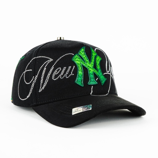[GORCAP64532] Gorra Caps Fans NY CRISTALS GREEN | Snapback Visera Semicurva