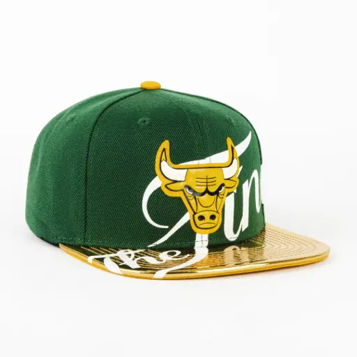 [196945854898] BULLS FINALS WRAP GREEN/GOLD